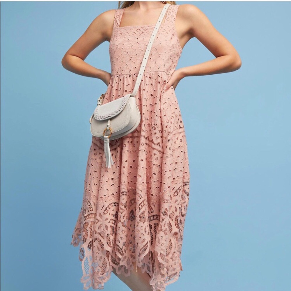 Maeve lace dress pink/rose